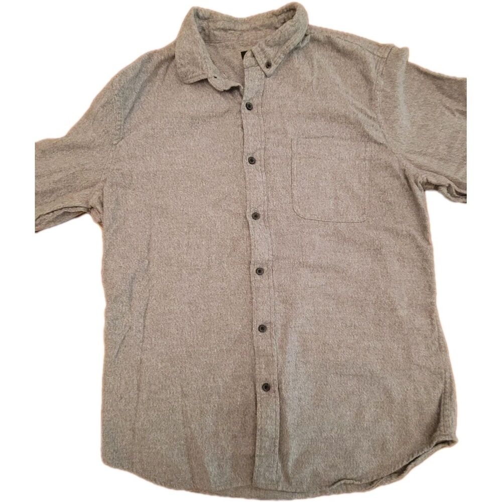 14th & Union Mens Large Gray 100% Cotton Button Up Dress Shirt